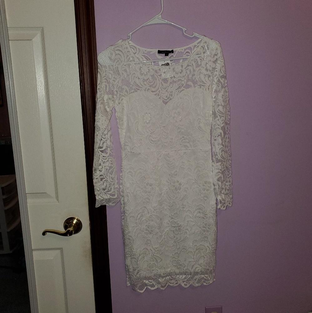 Charlotte russe white lace dress